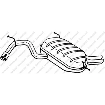 Silencieux arrière BOSAL 220-677