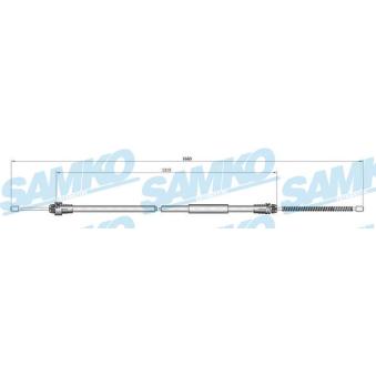 Tirette à câble, frein de stationnement SAMKO