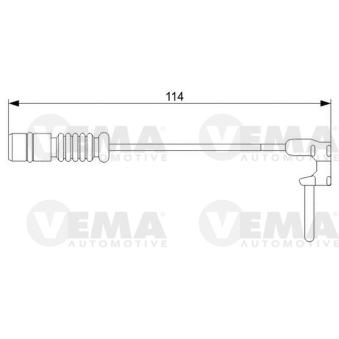 Contact d'avertissement, usure des plaquettes de frein VEMA 117463