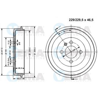 Tambour de frein VEMA 800939