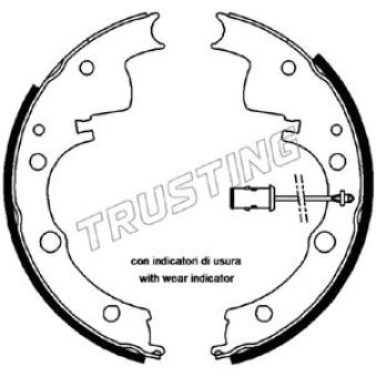 Jeu de mâchoires de frein TRUSTING 034.088