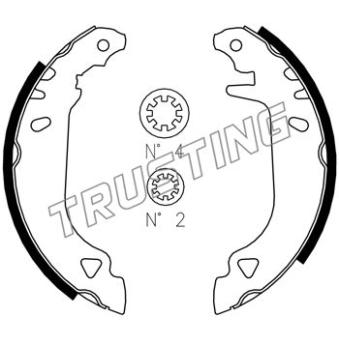 Jeu de mâchoires de frein TRUSTING