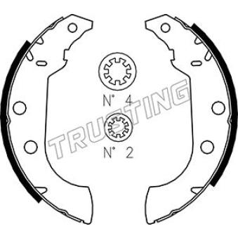 Jeu de mâchoires de frein TRUSTING