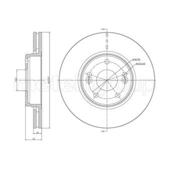 Jeu de 2 disques de frein avant TRUSTING