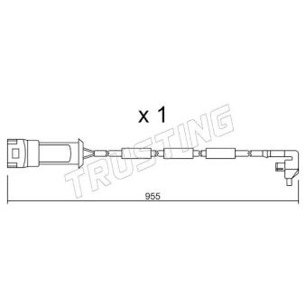 Contact d'avertissement, usure des plaquettes de frein TRUSTING