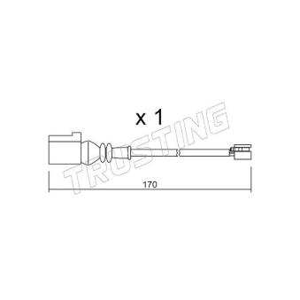 Contact d'avertissement, usure des plaquettes de frein TRUSTING SU.289