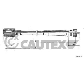 Câble flexible de commande de compteur CAUTEX 018929