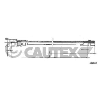 Câble flexible de commande de compteur CAUTEX 032737