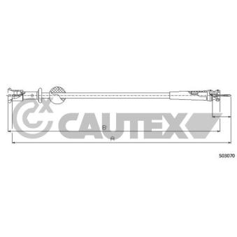 Câble flexible de commande de compteur CAUTEX 038278