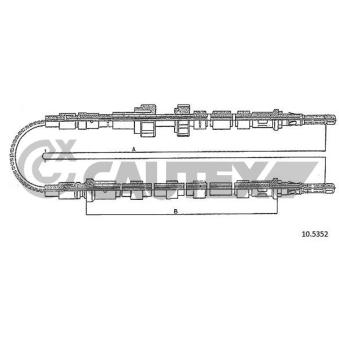 Tirette à câble, frein de stationnement CAUTEX 088081