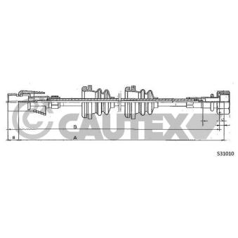 Câble flexible de commande de compteur CAUTEX 469145