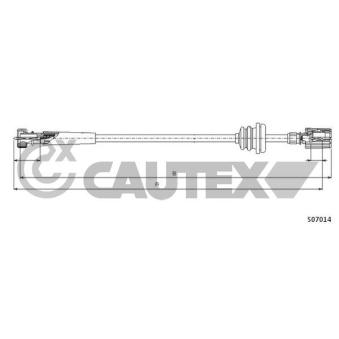Câble flexible de commande de compteur CAUTEX 760938