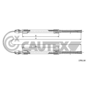 Tirette à câble, frein de stationnement CAUTEX 760991