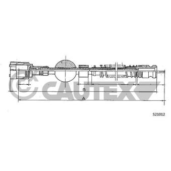Câble flexible de commande de compteur CAUTEX 762149