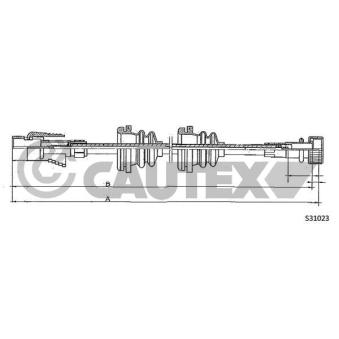 Câble flexible de commande de compteur CAUTEX 762952