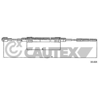 Tirette à câble, frein de stationnement CAUTEX 766046