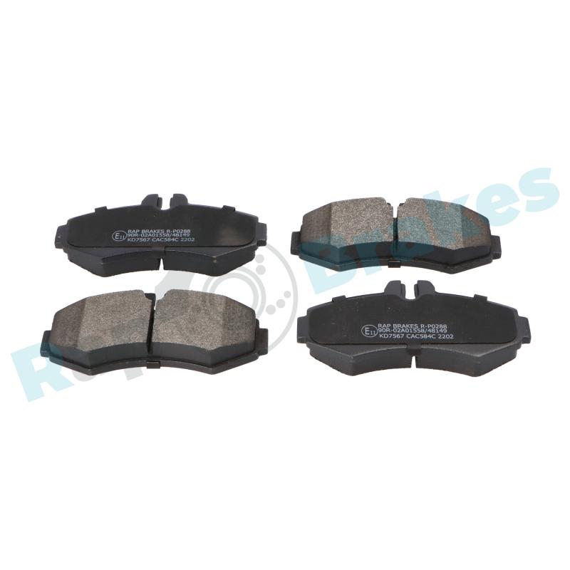 Jeu de 4 plaquettes de frein avant RAP BRAKES R-P0288 - Visuel 1