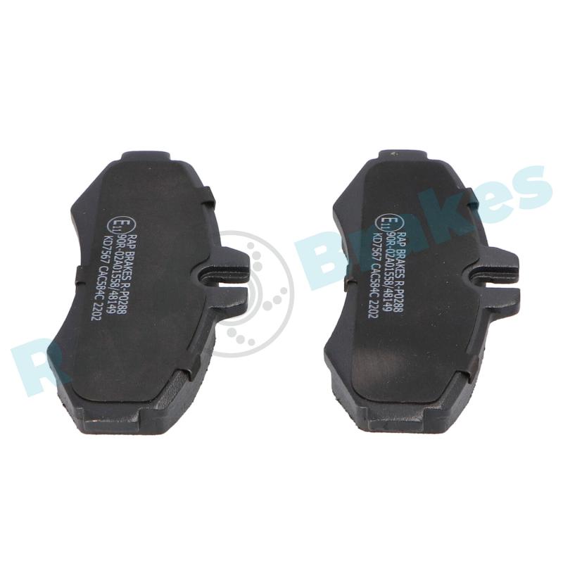 Jeu de 4 plaquettes de frein avant RAP BRAKES R-P0288 - Visuel 3