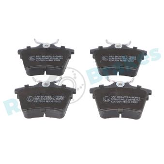 Jeu de 4 plaquettes de frein arrière RAP BRAKES