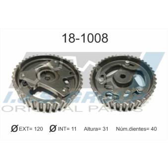 Roue dentée, arbre à came IJS GROUP 18-1008