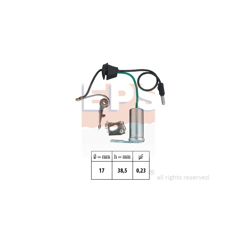 Jeu de contacts, distributeur d'allumage EPS 1.215.126