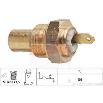 Contact thermique, voyant avertisseur de l'agent réfrigérant EPS 1.840.014