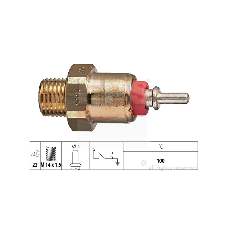 Contact thermique, voyant avertisseur de l'agent réfrigérant EPS 1.840.069