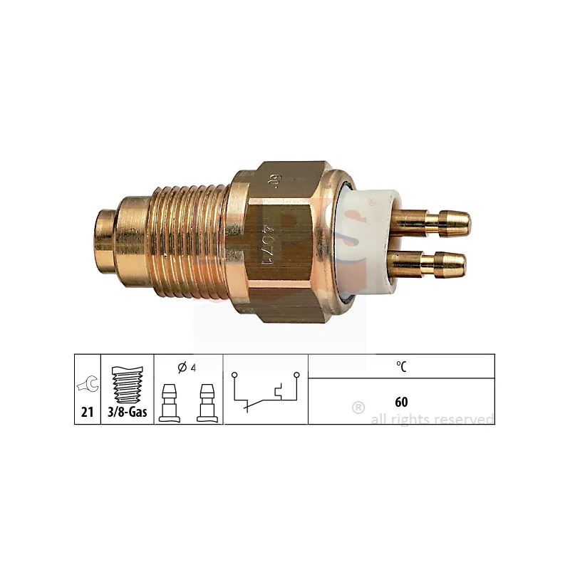 Contact thermique, voyant avertisseur de l'agent réfrigérant EPS 1.840.071