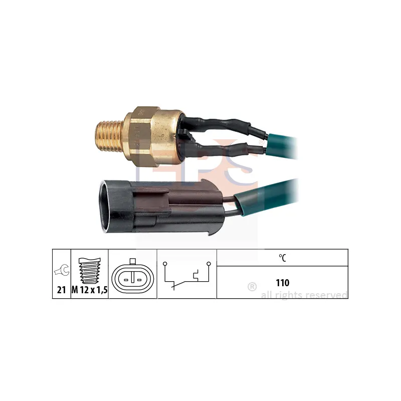 Contact thermique, voyant avertisseur de l'agent réfrigérant EPS 1.840.089