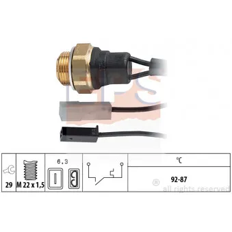 Interrupteur de température, ventilateur de radiateur EPS 1.850.001