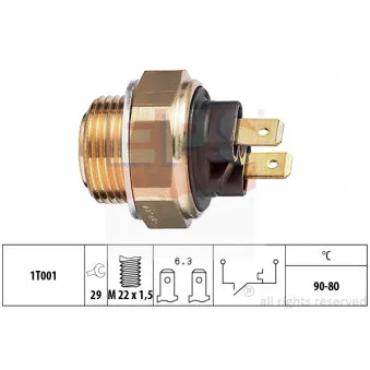 Interrupteur de température, ventilateur de radiateur EPS 1.850.002