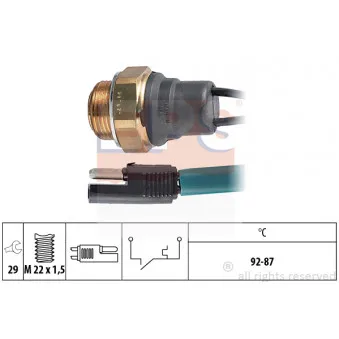 Interrupteur de température, ventilateur de radiateur EPS