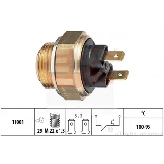 Interrupteur de température, ventilateur de radiateur EPS 1.850.019