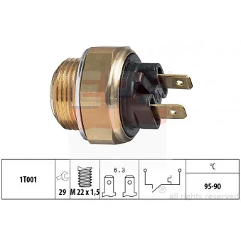 Interrupteur de température, ventilateur de radiateur EPS