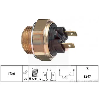 Interrupteur de température, ventilateur de radiateur EPS 1.850.030