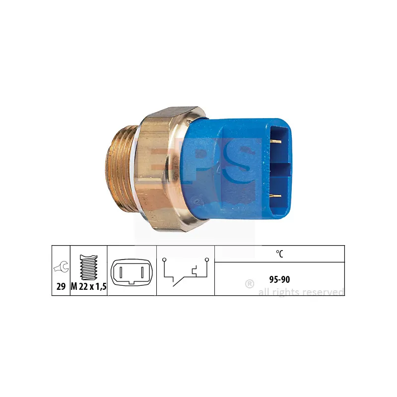 Interrupteur de température, ventilateur de radiateur EPS 1.850.032