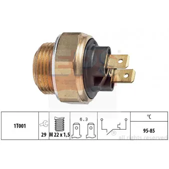 Interrupteur de température, ventilateur de radiateur EPS