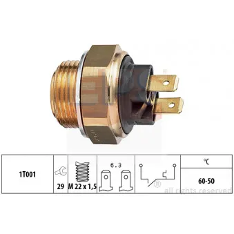 Interrupteur de température, ventilateur de radiateur EPS 1.850.034