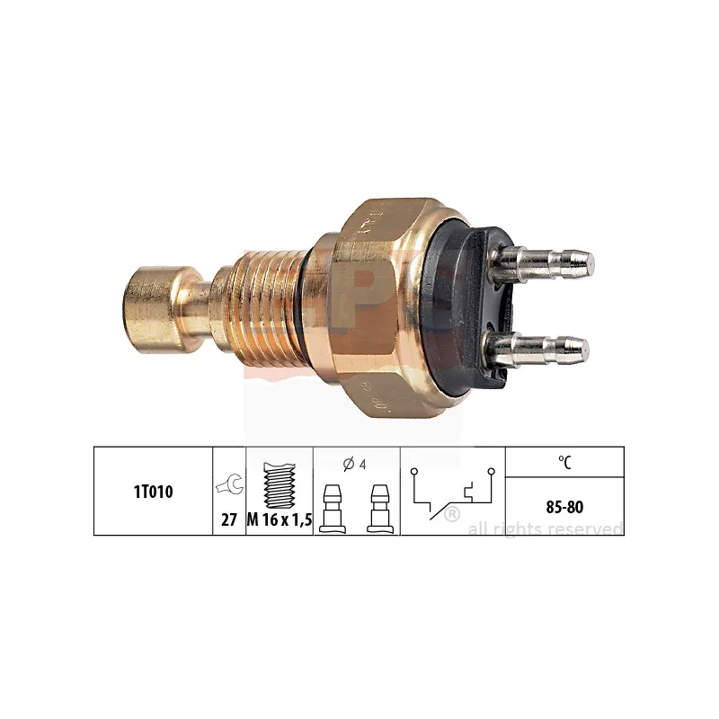 Interrupteur de température, ventilateur de radiateur EPS 1.850.035