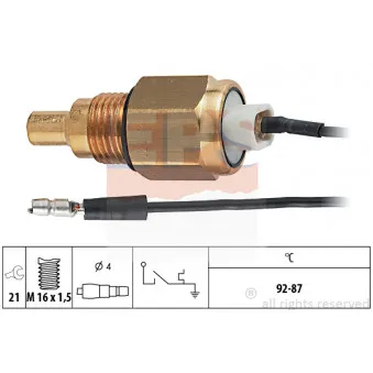 Interrupteur de température, ventilateur de radiateur EPS 1.850.039