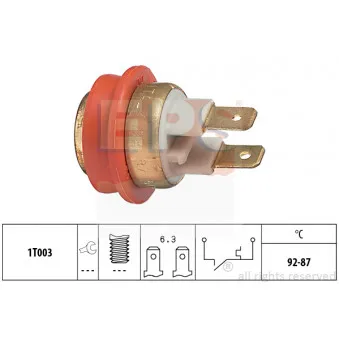 Interrupteur de température, ventilateur de radiateur EPS 1.850.042
