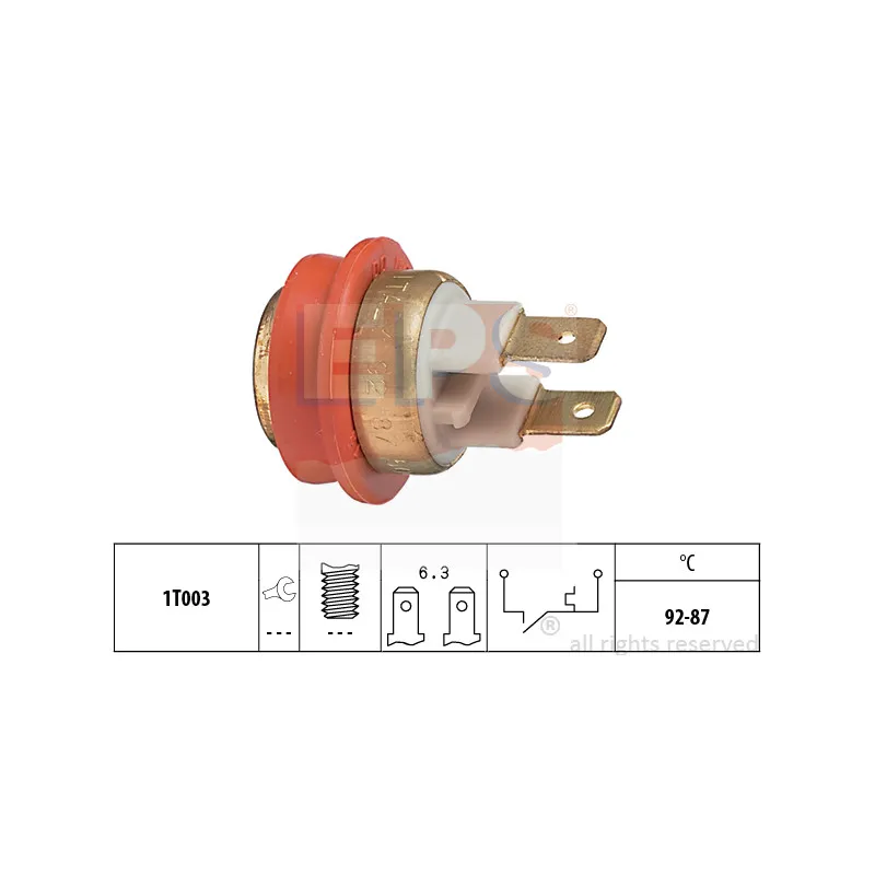 Interrupteur de température, ventilateur de radiateur EPS 1.850.042