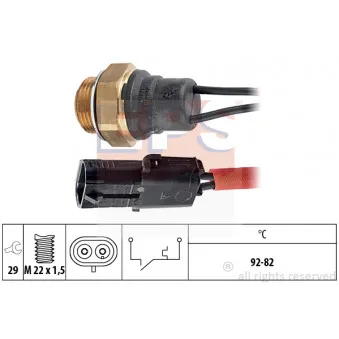 Interrupteur de température, ventilateur de radiateur EPS 1.850.045