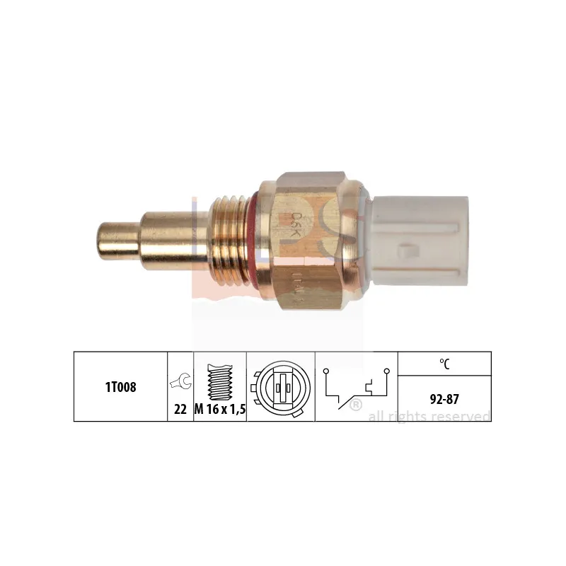 Interrupteur de température, ventilateur de radiateur EPS 1.850.050