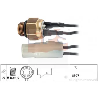 Interrupteur de température, ventilateur de radiateur EPS 1.850.053