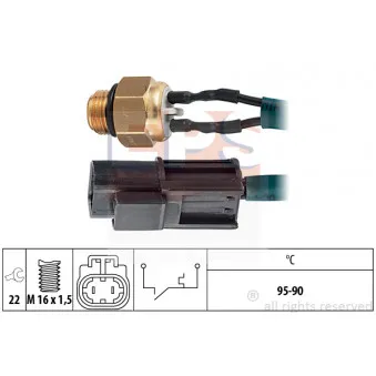 Interrupteur de température, ventilateur de radiateur EPS 1.850.055