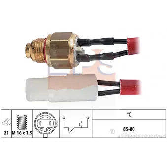 Interrupteur de température, ventilateur de radiateur EPS 1.850.065