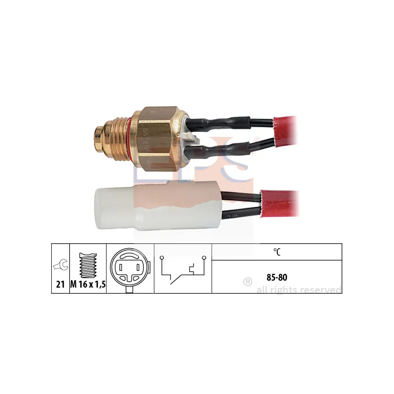 Interrupteur de température, ventilateur de radiateur EPS 1.850.065