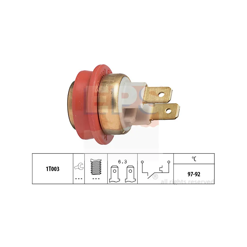 Interrupteur de température, ventilateur de radiateur EPS 1.850.093