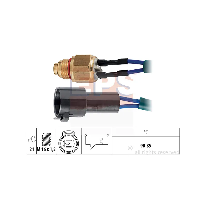 Interrupteur de température, ventilateur de radiateur EPS 1.850.094
